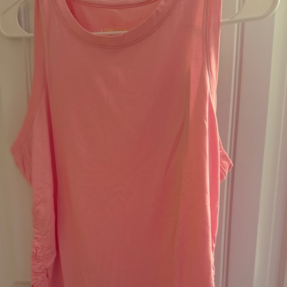 Lilly Pulitzer Luxletic Heston Tank Top Conch Shell Pink - Size L - NWT